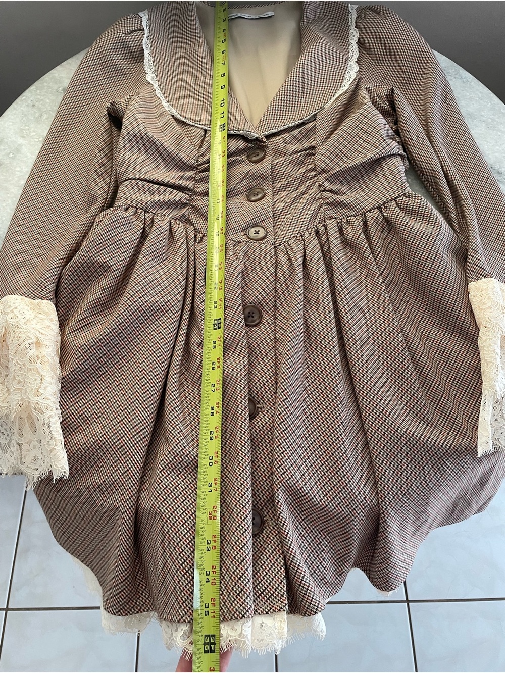 House of CB Sable Brown Puppytooth Check Mini Dress - Picture 8 of 15